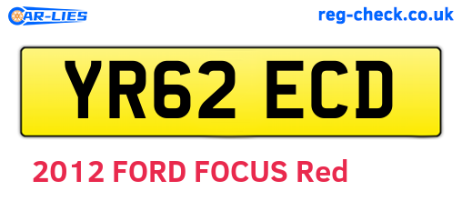 YR62ECD are the vehicle registration plates.