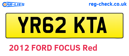 YR62KTA are the vehicle registration plates.