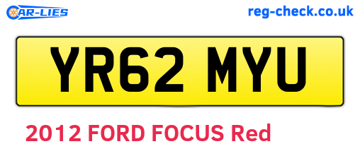 YR62MYU are the vehicle registration plates.