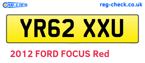 YR62XXU are the vehicle registration plates.