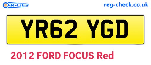 YR62YGD are the vehicle registration plates.