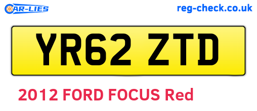 YR62ZTD are the vehicle registration plates.