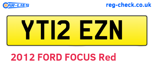 YT12EZN are the vehicle registration plates.