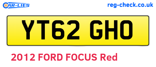 YT62GHO are the vehicle registration plates.
