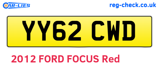 YY62CWD are the vehicle registration plates.