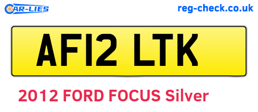 AF12LTK are the vehicle registration plates.