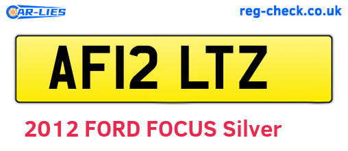 AF12LTZ are the vehicle registration plates.