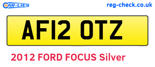 AF12OTZ are the vehicle registration plates.