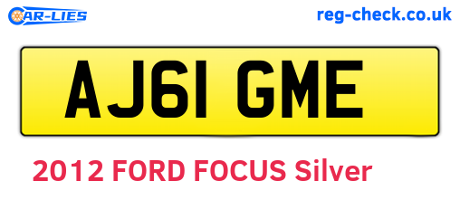 AJ61GME are the vehicle registration plates.