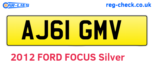 AJ61GMV are the vehicle registration plates.