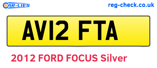 AV12FTA are the vehicle registration plates.