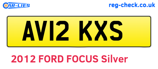 AV12KXS are the vehicle registration plates.