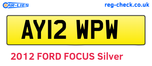 AY12WPW are the vehicle registration plates.