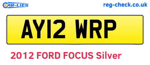 AY12WRP are the vehicle registration plates.