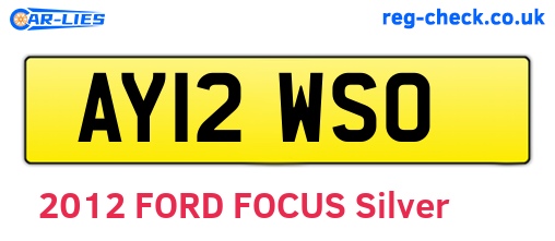 AY12WSO are the vehicle registration plates.