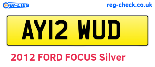 AY12WUD are the vehicle registration plates.