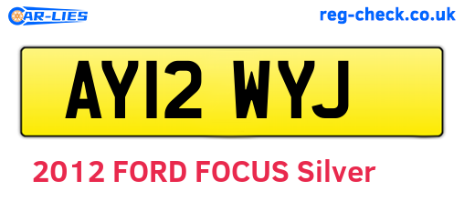 AY12WYJ are the vehicle registration plates.