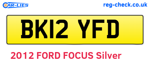 BK12YFD are the vehicle registration plates.