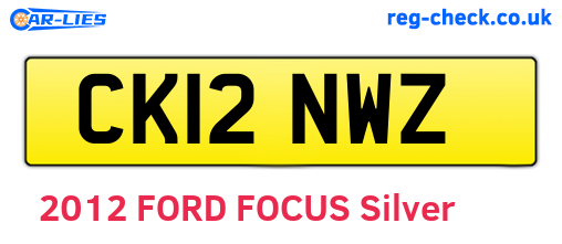 CK12NWZ are the vehicle registration plates.