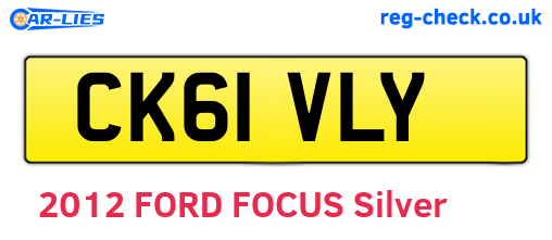 CK61VLY are the vehicle registration plates.