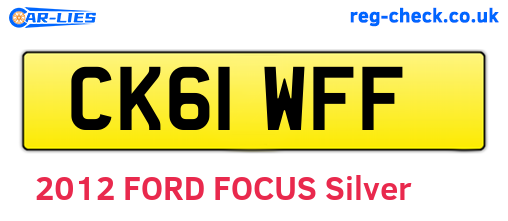 CK61WFF are the vehicle registration plates.