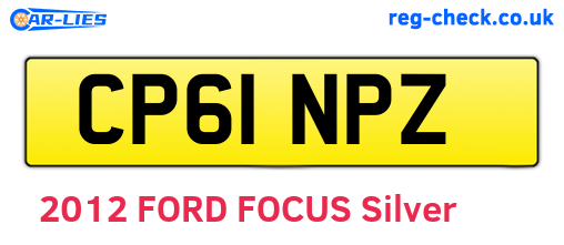 CP61NPZ are the vehicle registration plates.