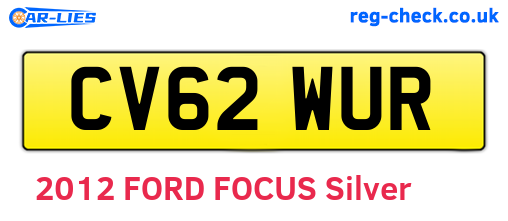 CV62WUR are the vehicle registration plates.