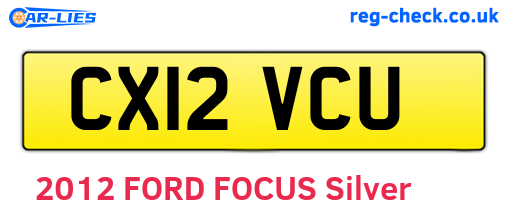 CX12VCU are the vehicle registration plates.