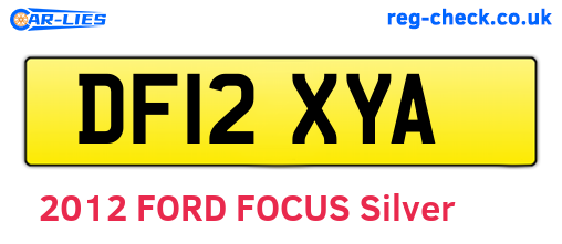 DF12XYA are the vehicle registration plates.