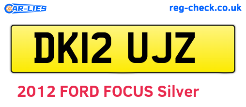 DK12UJZ are the vehicle registration plates.