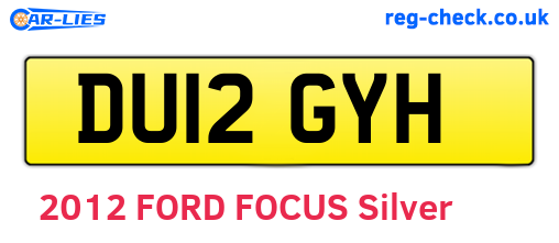 DU12GYH are the vehicle registration plates.