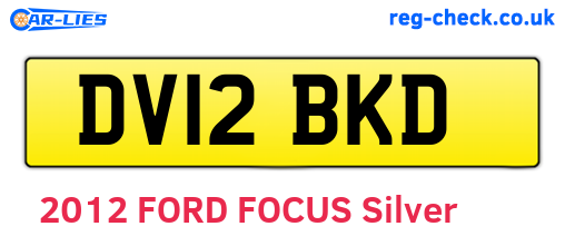 DV12BKD are the vehicle registration plates.