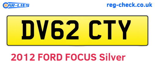DV62CTY are the vehicle registration plates.