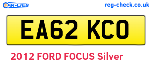 EA62KCO are the vehicle registration plates.