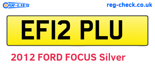 EF12PLU are the vehicle registration plates.