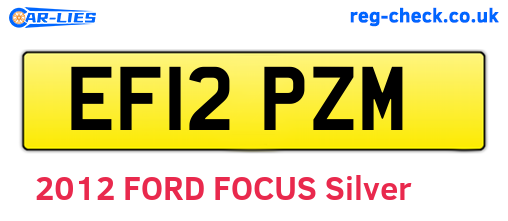 EF12PZM are the vehicle registration plates.