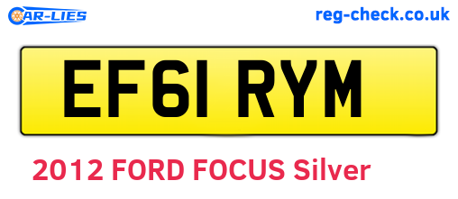 EF61RYM are the vehicle registration plates.