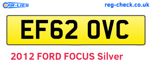 EF62OVC are the vehicle registration plates.