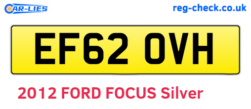 EF62OVH are the vehicle registration plates.
