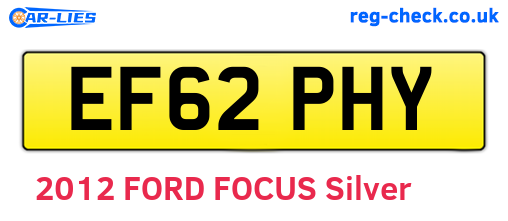 EF62PHY are the vehicle registration plates.