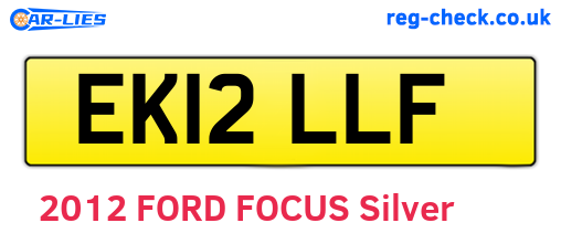 EK12LLF are the vehicle registration plates.