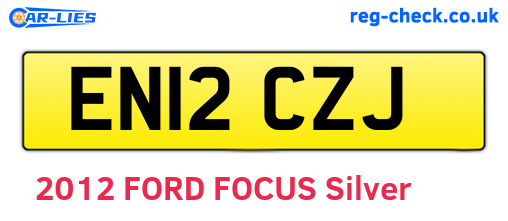 EN12CZJ are the vehicle registration plates.