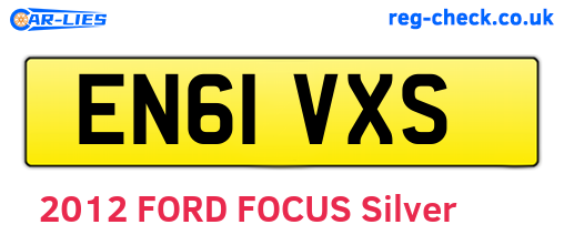 EN61VXS are the vehicle registration plates.