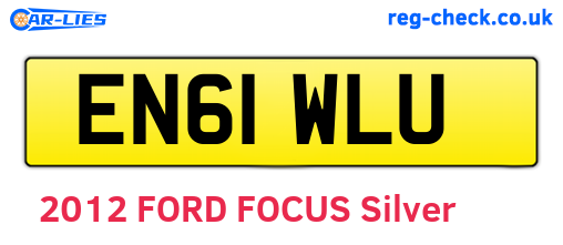 EN61WLU are the vehicle registration plates.