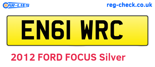 EN61WRC are the vehicle registration plates.