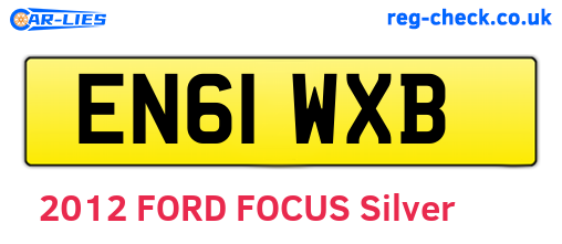 EN61WXB are the vehicle registration plates.