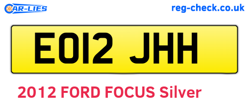 EO12JHH are the vehicle registration plates.