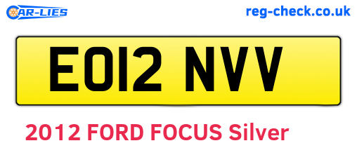 EO12NVV are the vehicle registration plates.