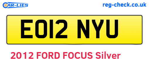 EO12NYU are the vehicle registration plates.