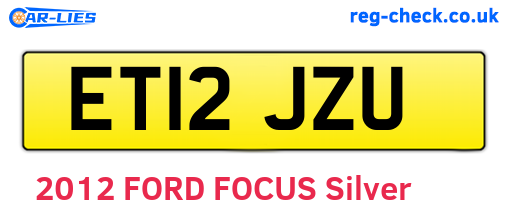 ET12JZU are the vehicle registration plates.